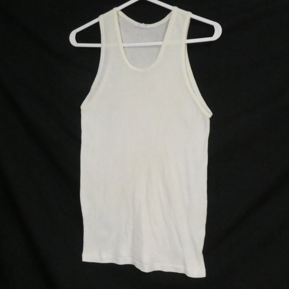 SIMPLY BASIC | large  (42-44) | Cream Tank Top | Made In Canada 🟥🍁🟥